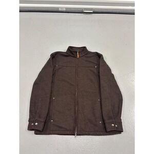 Outback Trading Company Mens XL Brown Full Zip Textured Jacket